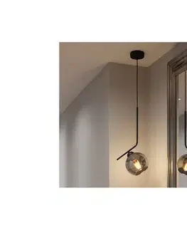 Svietidlá BRILAGI - Luster na lanku DIOR 1xE27/60W/230V čierna/dymová sivá 59-006B