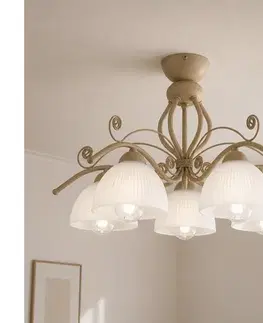 Svietidlá BRILAGI - Prisadený luster ANTICO MODERN 5xE27/60W/230V béžová 8590828037941