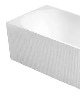 Vane AQUALINE - TIBERA STRIP L rohová stojaca vaňa, 170x80cm, biela E1026G