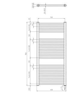 Radiátory do kúpeľne AQUALINE - DIRECT-E elektrické vykurovacie teleso, rovné, 600x960 400 W, čierna ILE96TB