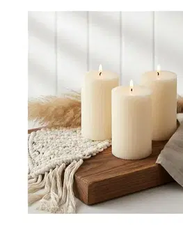 Svietidlá Estilo Home Sada 3x LED sviečok BRILLO LED/3xAAA 12,5 cm krémové + diaľkové ovládanie 5905623255170