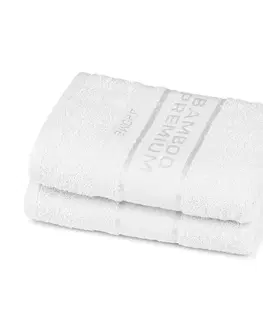Uteráky 4Home Bamboo Premium uterák biela, 50 x 100 cm, sada 2 ks