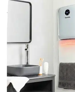 Predlžovacie káble  Nástenný ohrievač s vešiakom na uteráky, 2000W/230V, IP22, biely, s diaľkovým ovládaním BW2104