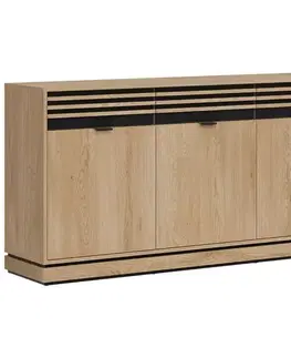 Komody do spálne Komoda Ferro Fe03 Dub Crem Torro