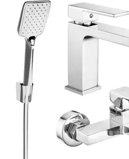 Kúpeľňové batérie MEXEN/S - Uno R62 Set umývadlovej a vaňovej batérie s príslušenstvom, chróm 71403R62-00