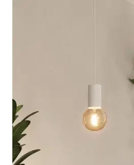 Svietidlá Eglo 900798 - Luster na lanku POZUETA 1xE27/40W/230V biela 900798