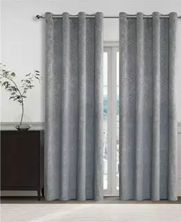 Metrážne závesy Závesový materiál YC11937/280G/22 sivá 280 cm Tovar na mieru