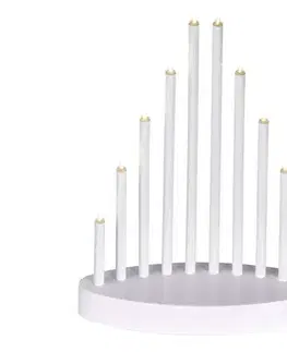 Vianočné dekorácie  LED Vianočný svietnik 10xLED/3xAA biela DCAW01