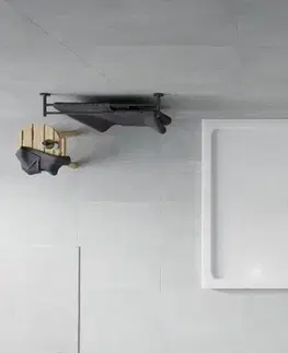 Vane MEXEN/S - Flat sprchová vanička obdĺžniková slim 110 x 70, biela + čierny sifón 40107011B