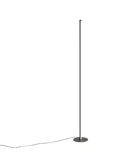 Stojace lampy Dizajnová stojaca lampa čierna vrátane LED s dotykovým stmievačom - Clutch