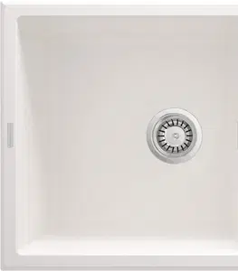 Kuchynské drezy DEANTE DEANTE - Eridan alabaster - Granitový drez 1.5 - bowl s odkvapkávačom ZQE_A513