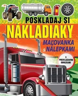 Nalepovačky, vystrihovačky, skladačky Poskladaj si nákladiaky