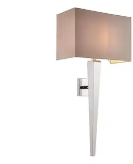 Svietidlá Endon 56706 - Nástenné svietidlo MORETO 1xE14/7W/230V lesklý chróm/šedá 56706