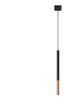 Svietidlá  Luster na lanku MOSAIC 1xG9/12W/230V čierna/meď SL.0888