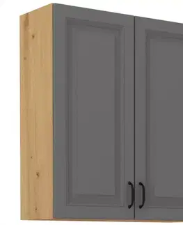 Kuchynské skrinky visiace Kuchynská skrinka Stilo dustgrey/artisan 80g/90 2f