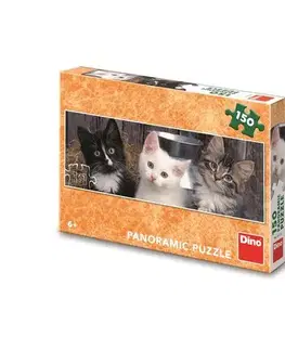 Od 100 dielikov Dino Toys Puzzle Tri mačiatká 150 panoramic Dino