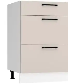 Kuchynské skrinky stojace Kuchynská skrinka Max D60s/3   svetlobéžová