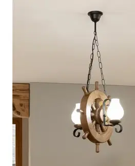 Svietidlá BRILAGI - Luster na reťazi TIMONA 2xE14/40W/230V buk/orech EX-01005