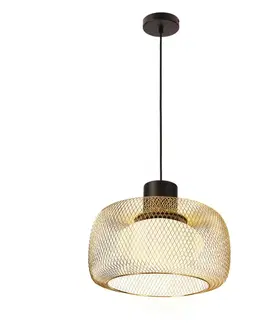 Stropná svetla Lampa wisząca Sopra 40 czarno złota metalowa nad stół do salonu