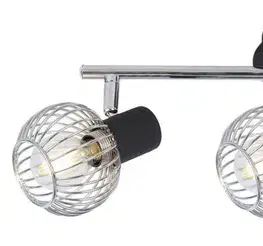 Nástenné svetlá Nástenná lampa Oslo strip e14 čierna/chróm