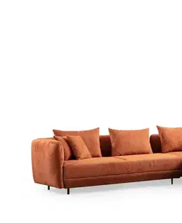 Sedacie súpravy Rohová sedacia súprava / Rohová pohovka Floransa - Orange