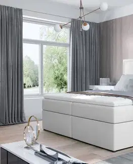 Manželské postele MOREN 27 boxpringová posteľ 140x200, Soft 17