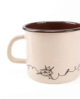 Hrnčeky a šálky Kinekus Hrnček 12cm/1L s výlevkou dekor Linea