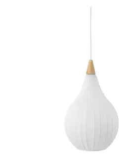 Svietidlá Halo Design 746262 - Luster na lane DROPS 1xE27/40W/230V, priemer 30 cm, biela/dub 746262