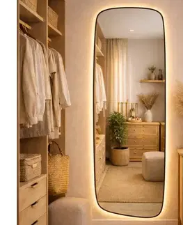 Svietidlá Baltica Design-LED Zrkadlo s podsvietením STONE CALM 15W/230V 2700K 155x50 cm IP65 čierna 5904107932583