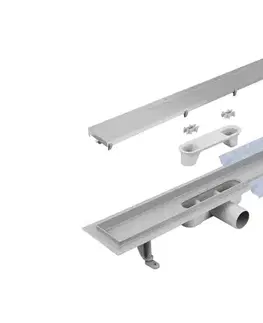 Sprchovacie kúty BESCO - Odtokový žľab VIRGO BASIC - Rozmer A - 70 cm ZLOL70VB