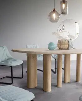 Jedálenské stoly DELIFE Jedálenský stôl Widoa 200x120 cm mango biela wash