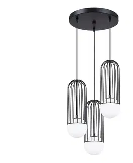 Svietidlá  SL.1336 - Luster na lanku BRINA 3xG9/8W/230V čierna SL.1336