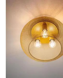 Svietidlá Redo 01-3139 - Stropné svietidlo CROKET 3xE27/42W/230V pr. 40 cm zlatá 01-3139