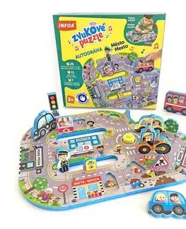 Pre najmenších Zvukové puzzle - Autodráha - Mesto (CZ/SK vydanie)