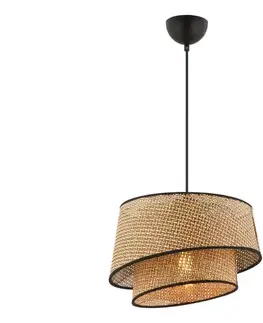 Svietidlá  Luster na lankách BARETTE 1xE27/60W/230V hnedá/čierna 390FLH2480