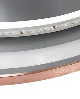Kúpeľňové zrkadlá Tutumi - Zrkadlo LED 60cm meď kartáčovaná HOM-05491