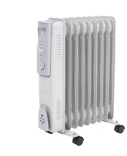 Ohrievače NABBI NB-1011 2000 W elektrický olejový radiátor biela