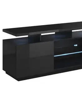 TV stolíky CAMA MEBLE Eva tv stolík čierny lesk