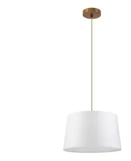 Svietidlá  Závesný luster na lanku AIDA 1xE27/60W/230V pr. 35 cm dub/hnedá/biela LM-1.98/DĄB RUSTIK/350