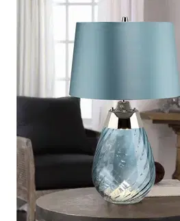 Lampy Elstead LENA-TL-S-MODRÁ - LED Stolná lampa LENA 1xE27/60W/230V + 1xGU10/7W modrá LENA-TL-S-BLUE