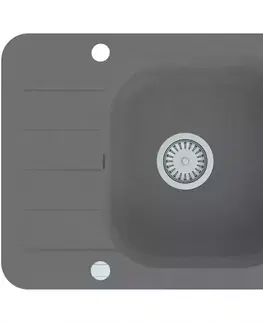 Granitové drezy Granitový drez 1K 595x475 sivá