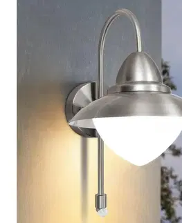 Záhradné lampy EGLO 87105 - Vonkajšie senzorové nástenné svietidlo SIDNEY 1xE27/60W IP44 87105