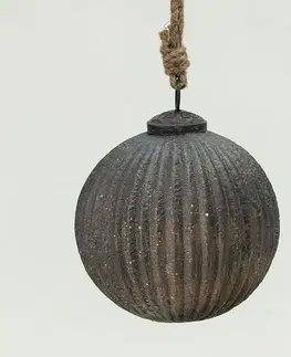 Vianočné dekorácie Sklenená ozdoba Rustic Black 10 cm