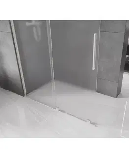 Sprchové dvere MEXEN/S - Velar Sprchová zástena posuvná Walk-in 140 x 200, dekor 8 mm, nikel kefovaná 871-140-000-33-97