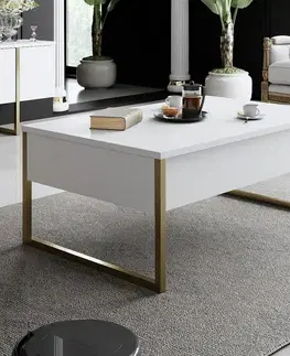 Konferenčné stolíky Konferenčný stolík Luxe White and Gold