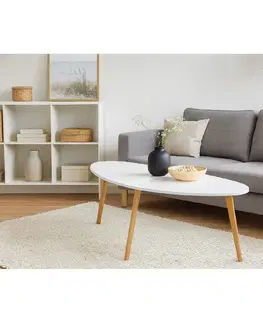 Konferenčné stolíky Konferenčný stolík ESPEN Mini, 120 cm, biely, 120 cm