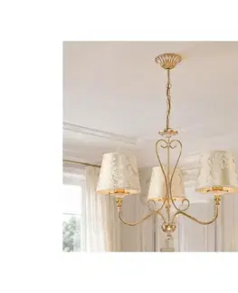 Svietidlá BRILAGI - Luster na reťazi SONIA 3xE27/15W/230V, priemer 64 cm, krémová/patina 2153