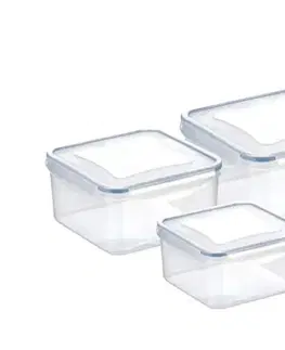 Dózy na potraviny TESCOMA Dóza FRESHBOX 3 ks, 0.4,0.7,1.2 l, štvorcová, plastová