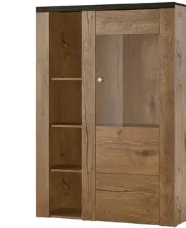 Komody do spálne Komoda vysoká Larona 1D dub lefkas 44
