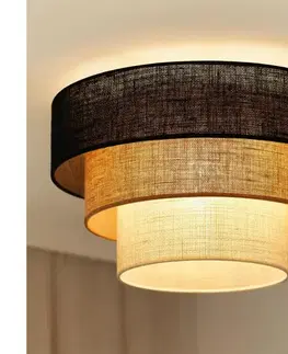 Svietidlá BRILAGI -Stropné svietidlo ASPEN LUNETA 1xE27/15W/230V pr. 45 čierna/béžová/krémová 607766
